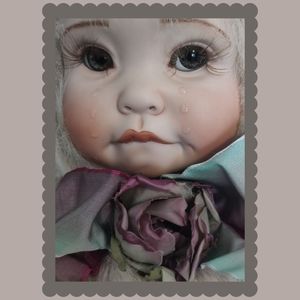 Sandra Williams Creations Porcelain Blond Plush Bear Doll - JOEY - 1993